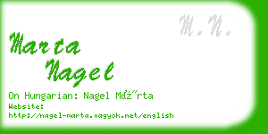 marta nagel business card